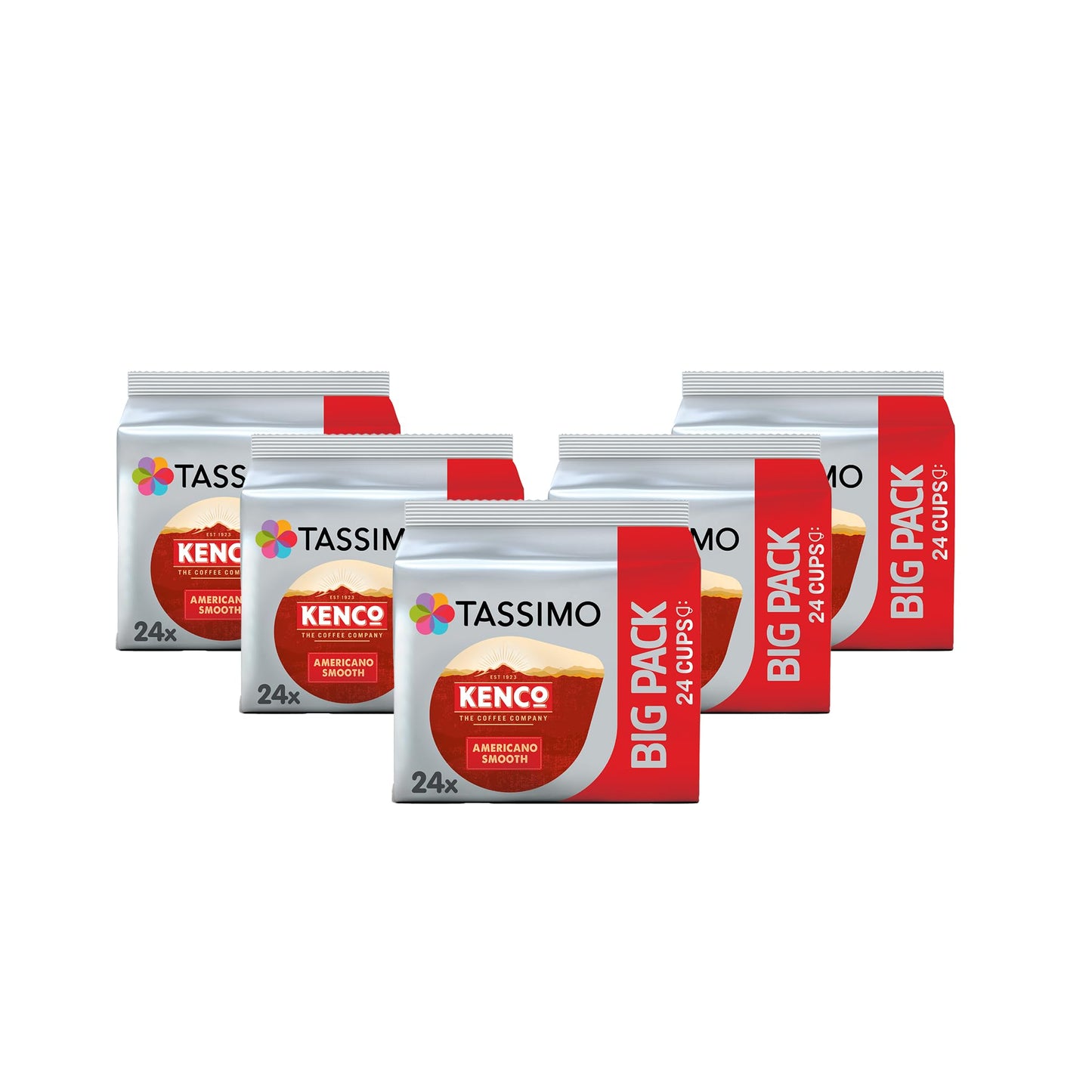 Tassimo Kenco Americano Grande XL Coffee Pods x16 (Pack of 5, Total 80 Drinks)